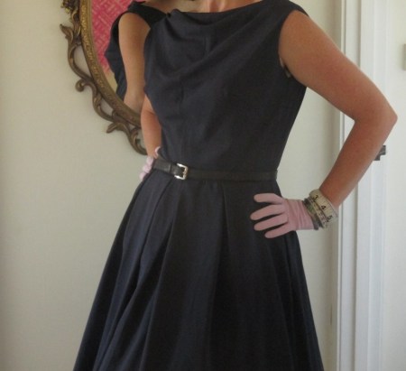 Butterick 7653 finished bodice and skirt detail