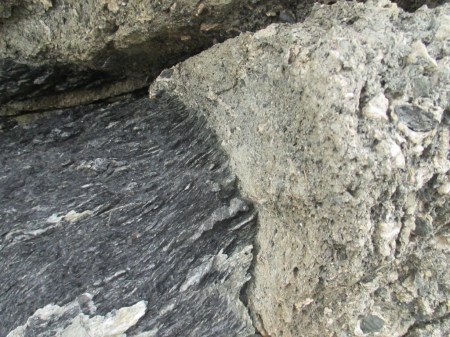 Matheson's Bay rock formation, two coming together