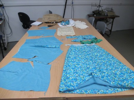 dress parts laid out