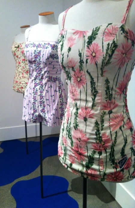 At the beach 50s swimsuits