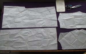 Butterick 9491 pattern laypt fabric