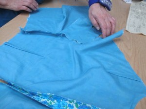 bodice back gusset and front