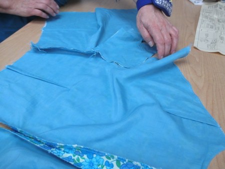 bodice back gusset and front