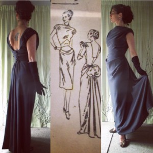 VpJuly Decades 40s noir dress