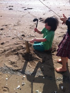 Blake at working the Beach Forge