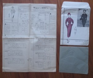Vogue 1195 Patou pattern contents