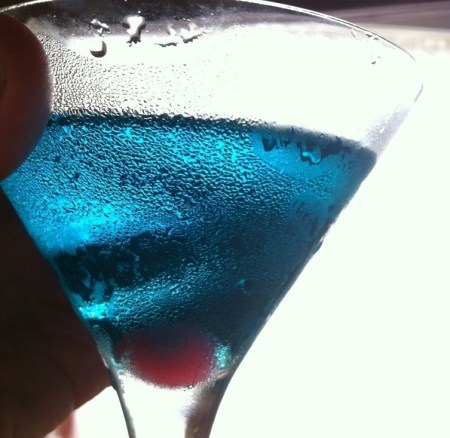 The Jean Genie cocktail with cherry