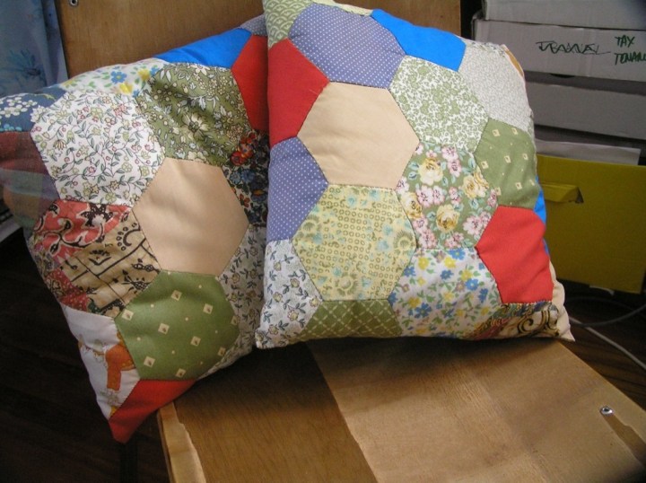 Op Shop Show off!  Vintage patchwork&nbsp;cushions