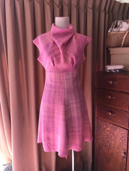 Angela Carter Crustacea Woolon 2017 in the work room standing