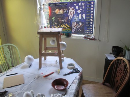 Solar system poster and table