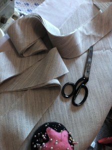 bias canvas for jacket and skirt