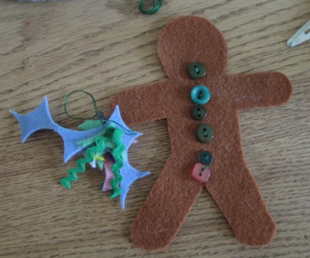 Blake's gingerbread man and crane