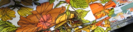 orange retro fabric
