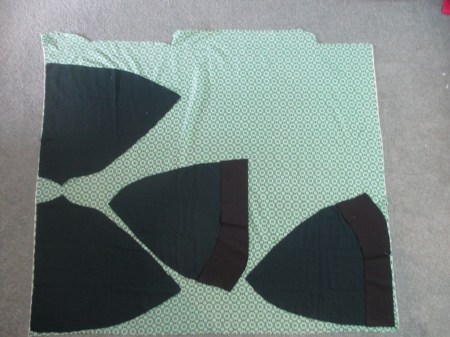 Cape and lining lay up