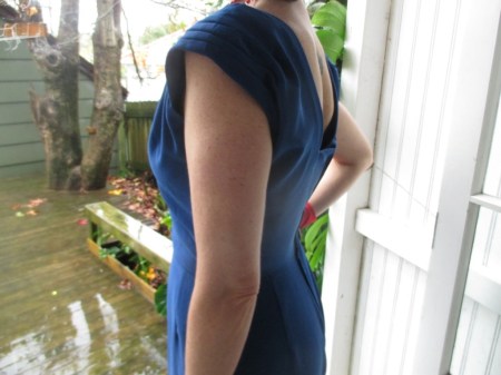 Vogue jump suit mash up side shoulder