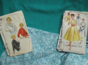 Simplicity 1573 and 2269 plan and fabric