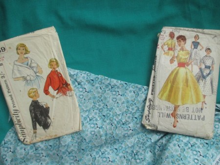 Simplicity 1573 and 2269 plan and fabric