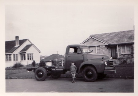 Robbie with Robt's truck
