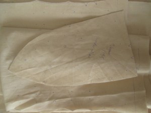 Vogue 1195 Patou toile markings