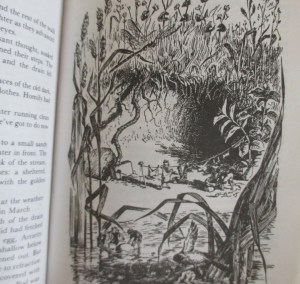 The Borrowers Homily hanging washing