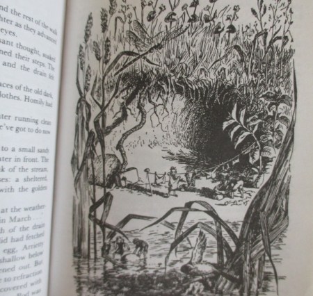 The Borrowers Homily hanging washing