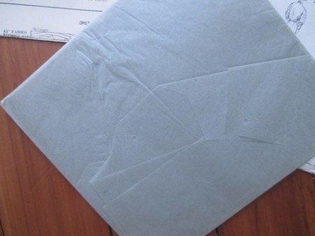 Vogue 1195 Patou pattern pieces detail