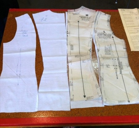 jacket toile back pieces