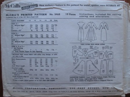 McCalls 3468 pattern back