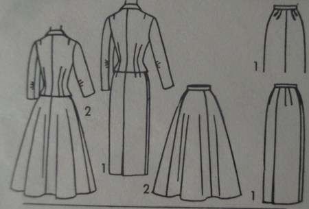 line drawing of suits