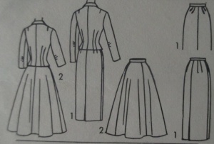 line drawing of suits