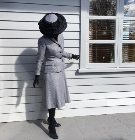 My vintage suit sew along front and top hat