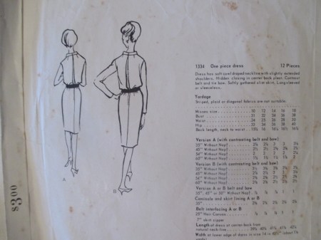 Vogue 1334 pattern detail