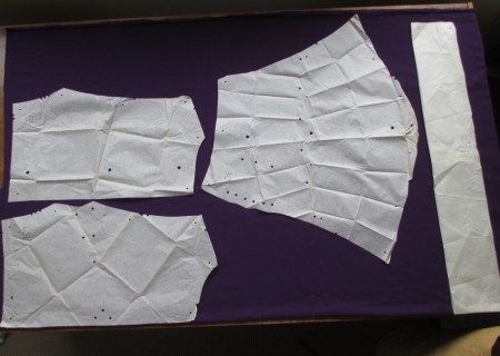 Butterick 9491 pattern layout bodice plus sleeve