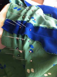 Vogue jumpsuit pleat details