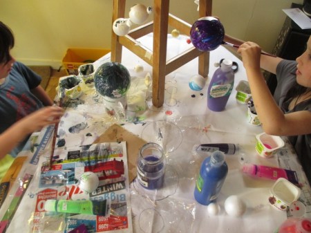 Solar system planet painting