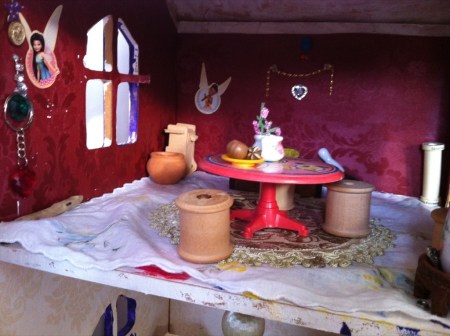 Luna's doll house red dinning room