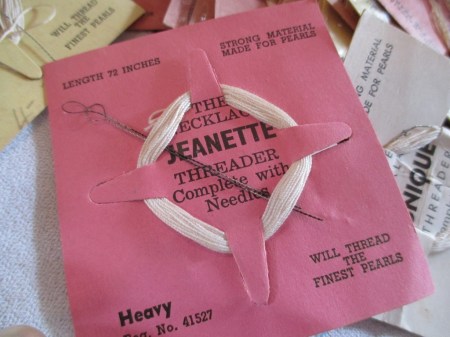vintage necklace thread