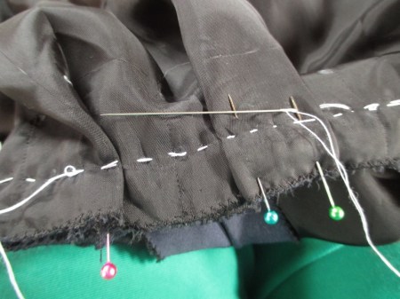 basting butterick skirt pleats