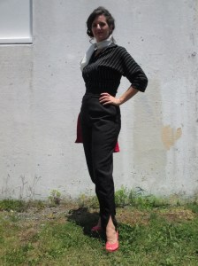 Butterick 7731 shirt in stripes
