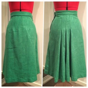 Eszter Molnar green suit Vintage Suit Sew Along skirt
