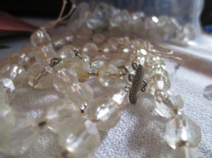 vintage necklace clear glass