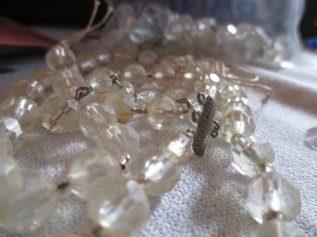 vintage necklace clear glass