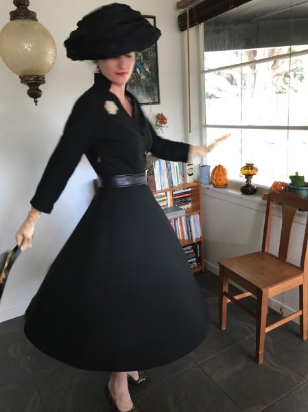 McCalls black dress swirl copy