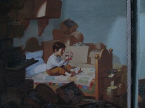 barnum's Bones inside child with fossil